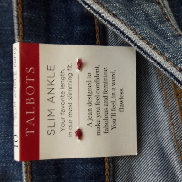 Talbots Flawless Slim Ankle Jeans - Still Has Tags - Picture 3 of 8
